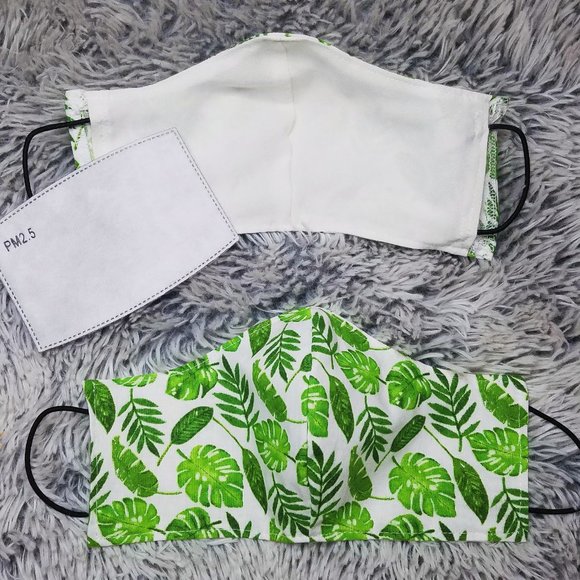 2/$20⭐️Tropical Face Mask - with Filter Pocket + Filter - Picture 2 of 4